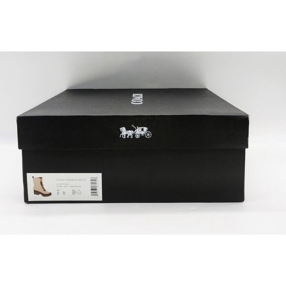 Coach Leona Shearling Boot, honeygum, C7456. Size 6 - Picture 11 of 12